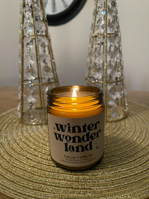 Holiday scented coconut wax candle